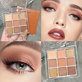 Brown Smokey Eye Shadow Palette, Metallic Glitter Eyeshadows for Vibrant Makeup, Lightweight Portable, Perfect for Daily Wear or Special Occasions, Gothic-Inspired Makeup Palette for Natural