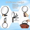 1x 20x Magnifying Travel Mirror, Hand Mirror with Handle -