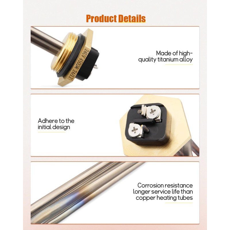 Water Heater Element Replacement Fit for Rheem Marathon, Replace SP213670,