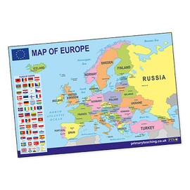 Map of Europe Childrens Pupils Teachers Classroom Display Poster A2 Primary Teaching Services