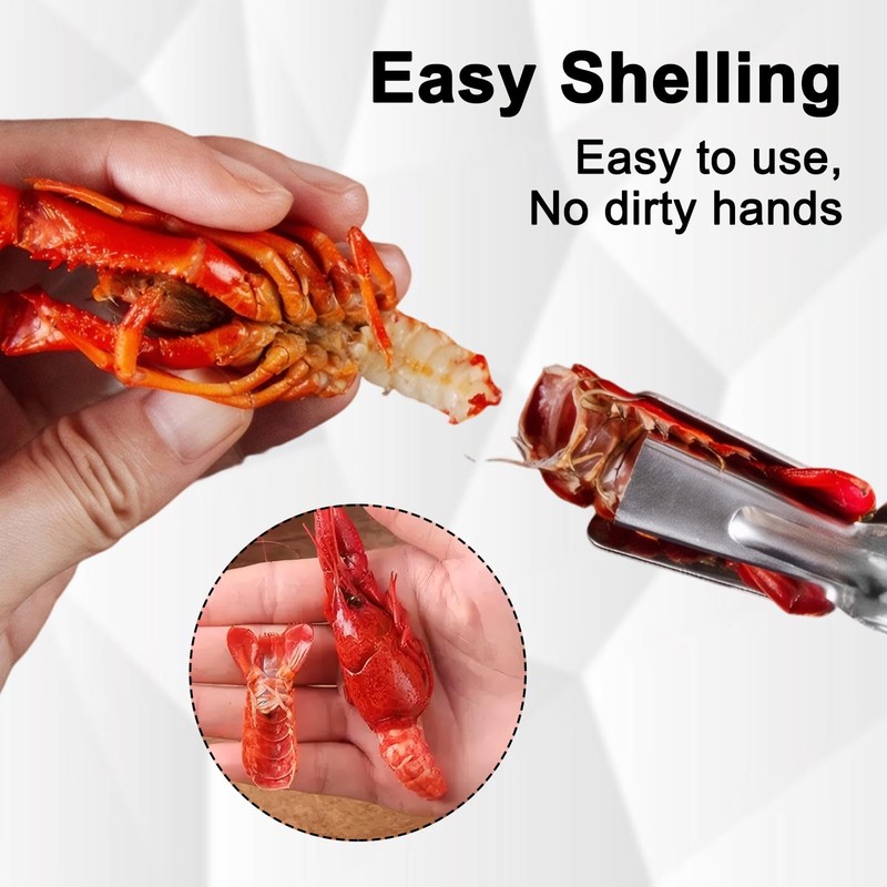 Crawfish Peeler, Crayfish Peeling Tool with Shrimp Peeler and Deveiner
