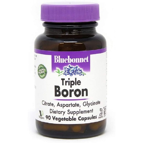 BlueBonnet Triple Boron Vegetarian Capsules, 3 mg, 90 Count (743715006850)