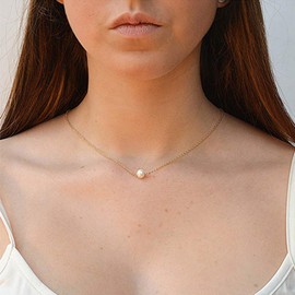 Yfe Back Necklace Pearl Backdrop Necklace Gold Body Chain Jewelry for Women and Girls Bridal Jewelry