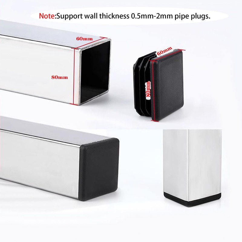 Zaky Lamella Plugs for Rectangular pipe 80x60 mm End Caps