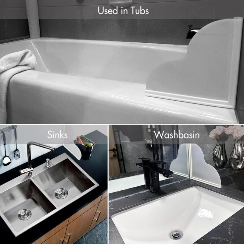 Spidfee Shower Splash Guard Kit, Large Splash Guards for Bathtub