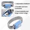 sourcing map 5Pcs Anti Static Wrist Strap Blue 6.7" Perimeter
