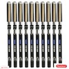 SAINO 10 x 0.6mm Fine Tip Ball Pens Tutor BLACK
