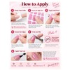 22 Pcs Gel Nail Stickers, UV Free Gel Nail Strips,
