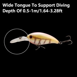 Fishing Lures Shallow Crankbait for Bass Fishing Deep Diving Crankbaits Wobbler, 10.5cm/4.1in Swimbait for Saltwater Freshwater-2