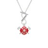 Delight Jewelry Red Fire Department Shield with Axes Daughter Infinity