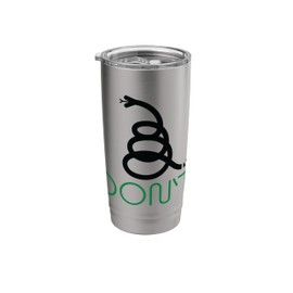 Modern Minimal New Gadsden Snake Flag Minimalist Design Stainless Steel Insulated Tumbler