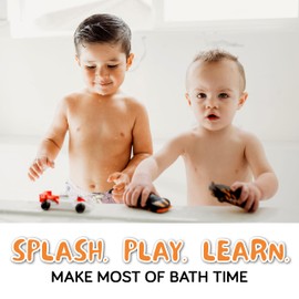 Mold Free Bath Toys for Babies and Toddlers, Car No Hole Bath Toys, Bath Toys no Mold for Tub, Beach, Pool, BPA-Free, Safe, Fun Infant Baby Bath Toys No Holes 0 1-3 6 12 18 Month