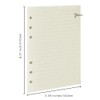 2 Pack A5 Paper Lined, 6 Holes Refill Paper Empty