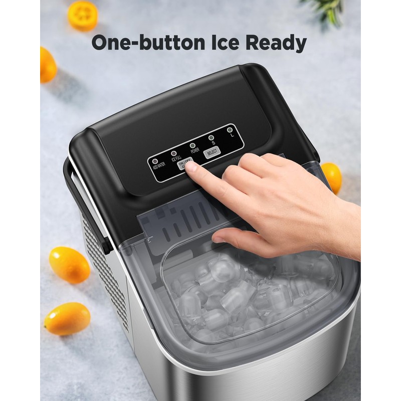 Ice Maker Countertop, Portable Ice Machine Ready in 6 Minutes