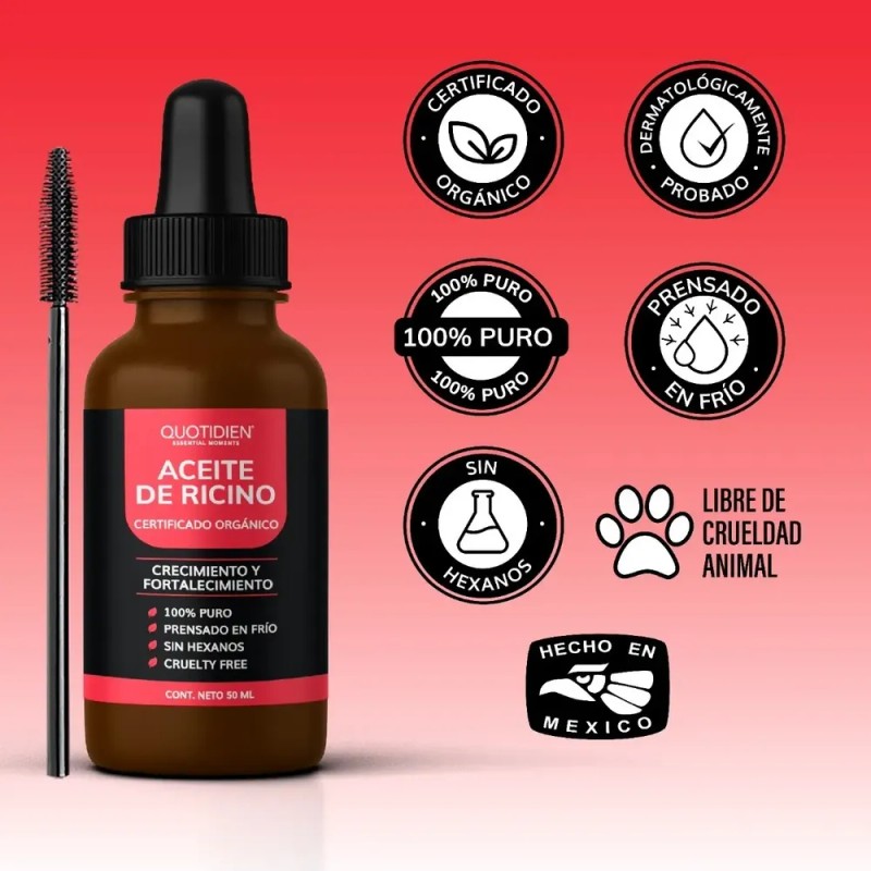 Aceite De Ricino 100% Puro Certificado Orgánico- Castor Oil
