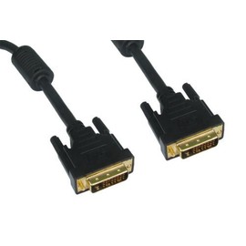 2m DVI Cable - 24k Gold Plated - Video Lead - For HDTV including Plasma, LCD, LED, 3D - Dual Link - 24+1 pins