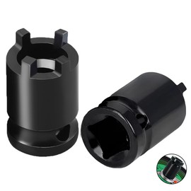 TorSor 2 Pack Angle Grinder Wrench Attachment with 1/2 inch Socket Adapter 4 Pin Driver Spanner for Cordless Impact Wrenches Power Tool 100mm 4'' Disc Grinders Flange Nuts 30mm Outer Lock Nut