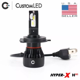 Custom LED H4 LED Headlight Bulb - High Performance Ultra Bright with Active Cooling
