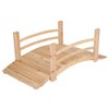 Shine Company 4980N 4 Ft. Cedar Wood Garden Bridge with