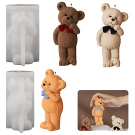 Bear Mold - Animal & Candle Making Molds, Silicone Resin Casting Molds for Home Decor