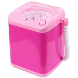 AUEAR, Makeup Brush Sponge Washing Machine Cleaner Device Plastic Mini Automatic Claening (Pink, with Bucket)
