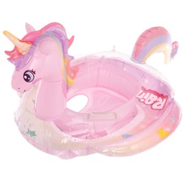 Baby Swimming Float Inflatable Baby Swimming Ring Unicorn Baby Pool Float for Kids 1-5th Inflatable Swimming Float,Pink Swimming Ring with Safety Seat Handle Floaty for 6-36 Months Toddler Kids