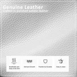 befen Small Leather Crossbody Bags Purses and Handbags for Women, Functional Multi Pocket Cross Body Phone Bag Zipper Shoulder Wallet with Long Strap-White