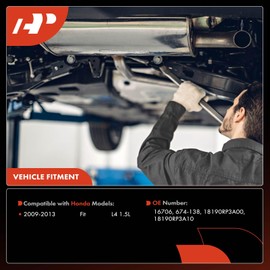 A-Premium Catalytic Converter Kit Direct-Fit Compatible with Honda Fit 2009 2010 2011 2012 2013 1.5L, EPA Compliant, Replace# 18190RP3A10