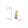 Unbranded 14K Yellow Gold 3D Ring with Dark Pink CZ