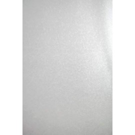 Netuno 20 x Craft Cardboard, Pearlescent White, DIN A4, 210 x 297 mm, 250 g, Aster Metallic White Sequins Effect Cardboard, Pearl White, Shiny, Shiny, Pearlescent Craft Cardboard, Pearlescent Glossy