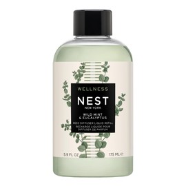 NEST New York Reed Diffuser Liquid Refill, Wild Mint & Eucalyptus - 5.9 fl oz - Fragrance for Up to 90 Days - Flame Free