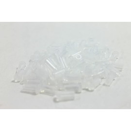 Fiber Optic Plastic Universal Dust Cap For 1.25mm Ferrules. Fits LC and MU Connectors. 100pcs/pack, Clear Color