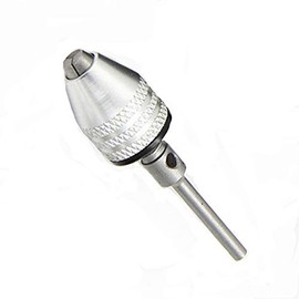 Drill Chuck, 1/4" 1/6" 1/8" 0.3-10mm Keyless Drill Chuck, Multi-Universal Drill Chuck, Quick Change Converter for Electric Grinders (1 Piece), Silver