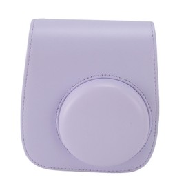 Schützende Kameratasche für 11 12, PU-Ledertasche mit Verstellbarem Riemen, 108 Fotokapazitäten, Album, Selfie-Spiegel und Filter (Purple)
