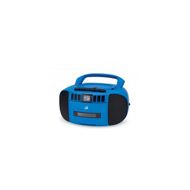 GPX BCA209BU Portable Am/FM Boombox with CD and Cassette Player,