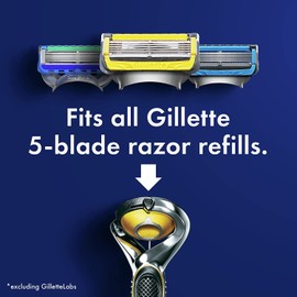 Gillette ProGlide Shield Men's Razor, 5 Bladed Razor, with Precision Trimmer, Comfortglide Lubrication, Glide and Comfort, Handle + 4 Blade Refills, Holiday Gifts for Men
