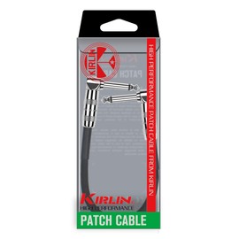 Kirlin Cable IPC-203PN-6''/BK - 6 Inch - Right Angle 1/4-Inch Plugs Patch Cable
