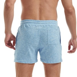 AIMPACT Men's Sports Shorts Breathable Short Tracksuit Bottoms Jogging Bottoms Summer Shorts 5 in Shorts Men, lightblue