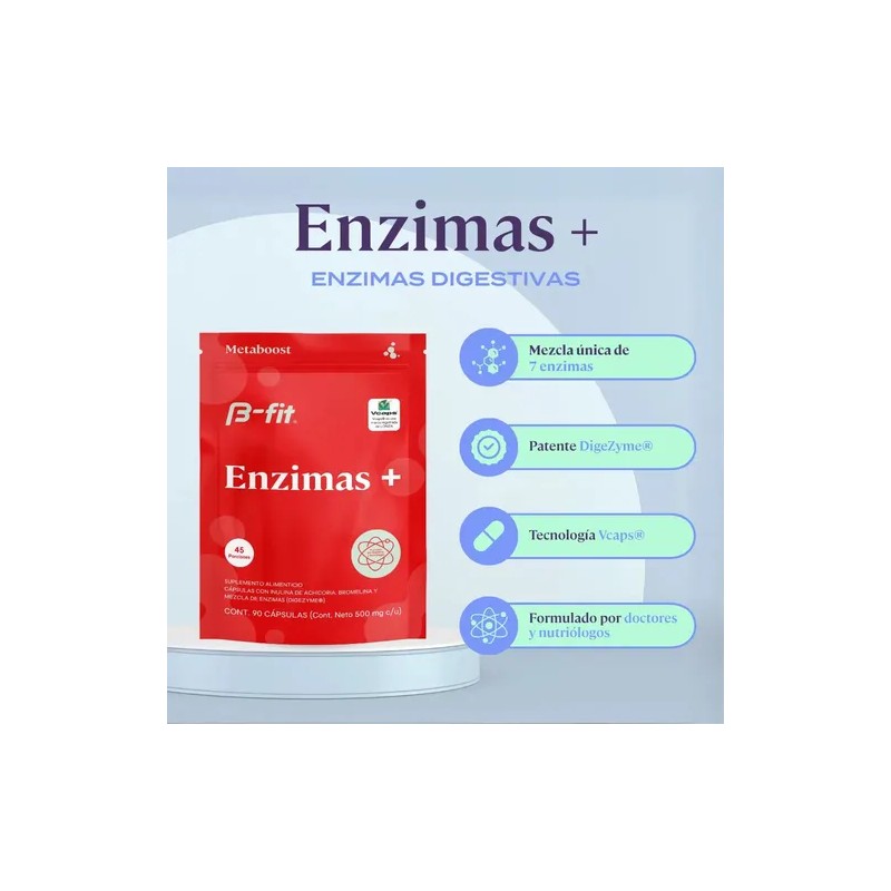 B-FIT B Enzymas Blend - Enzimas Digestivas Digezyme 90 Cápsulas