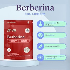 B-FIT Berberina Pura HCL - Berberis Aristata | 120 Cápsulas Veganas, 1000mg de Extracto de Berberina Puro, Cúrcuma, Sin Azúcar, GMO y Gluten