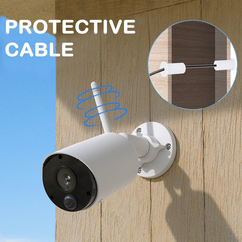 Pack of 7 Wall Feed-Through for Cable Management Set, Wall