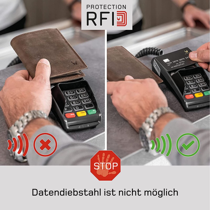 Donbolso Vienna I Large Leather Wallet for Men with RFID