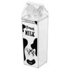 Cabilock 500 ml Milk Carton Water Bottle Cow Printed Plastic