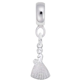 Sterling Silver Bridesmaid Charm Dangle Beads for Bracelets & Necklaces