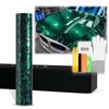 36"x60" (3FTx5FT) PET Marble Forged Carbon Fiber Textured Gloss Emerald