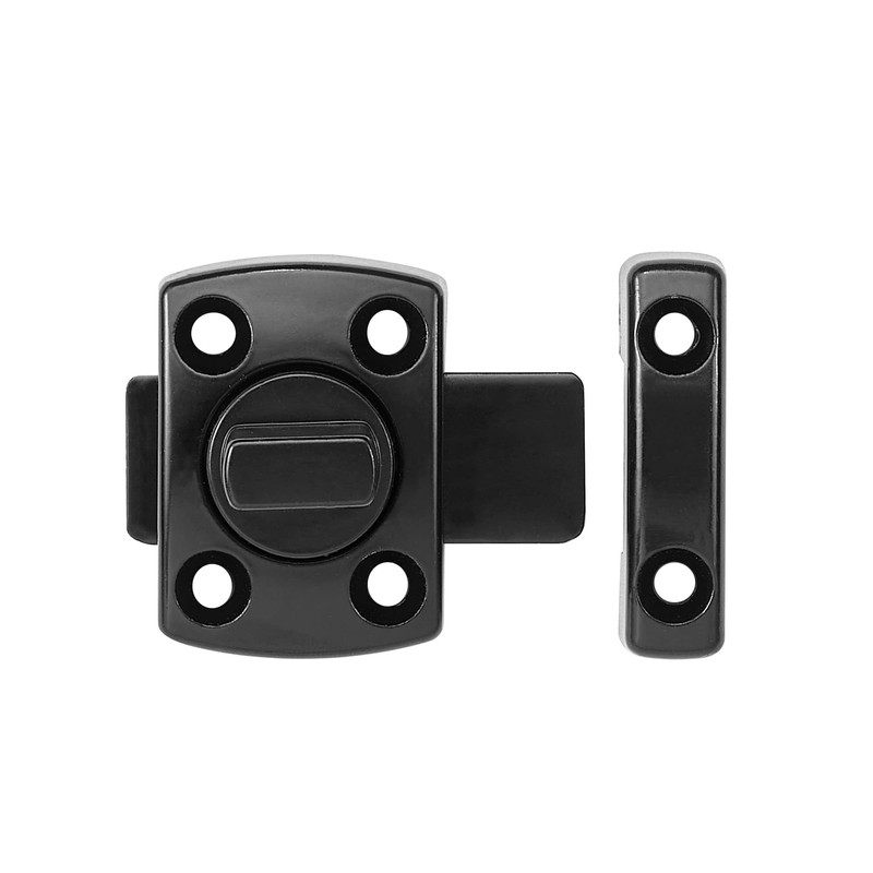INIRET 3 Packs Black Rotating Bolt Latch,Enhanced Security for Doors,