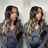 Orijodie 13x6 Ombre Black to Balayage Highlights Lace Front Human