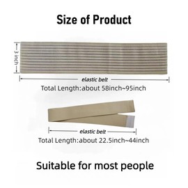 Toeloioh 3''×58’’ V-Sling Pelvic Support Belt for Prolapse/Pregnancy SPD/Pelvic Floor support/Organ Prolapse Support/Postpartum Recovery, Women’s Pelvic Support Belt(Beige)