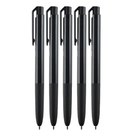 uni-ball Spectrum Retractable Gel Pen 5 Pack in Black with 0.7mm Medium Point Pen Tips, Uni-Super Ink is Smooth, Vibrant, and Protects Against Water, Fading, and Fraud
