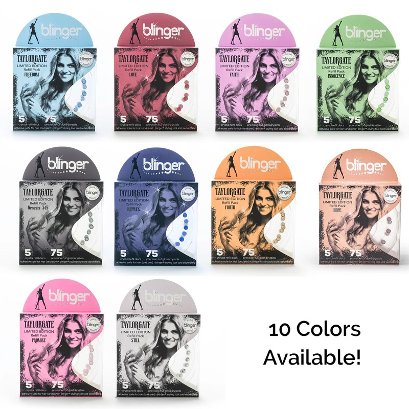 blinger® Limited Edition Taylorgate Crystals Refill Pack | 75 Precision-Cut